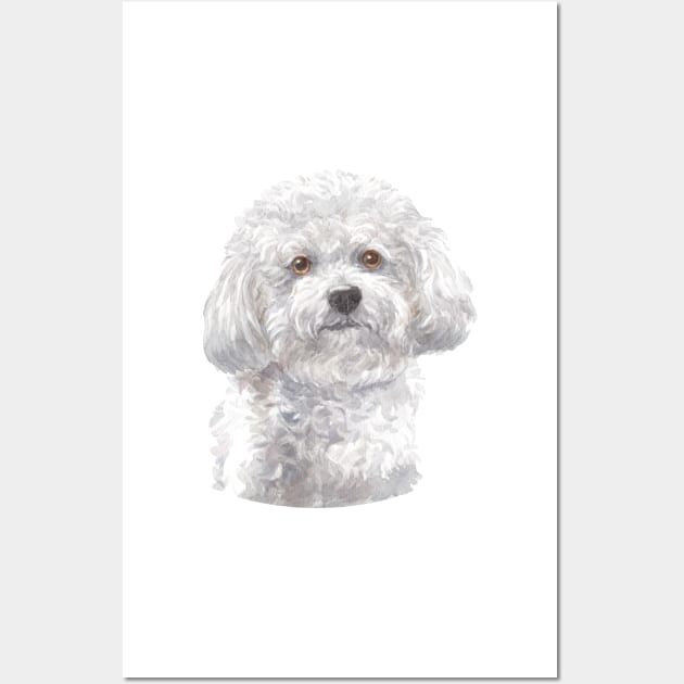 Bichon Frise Watercolor Art Wall Art by doglovershirts